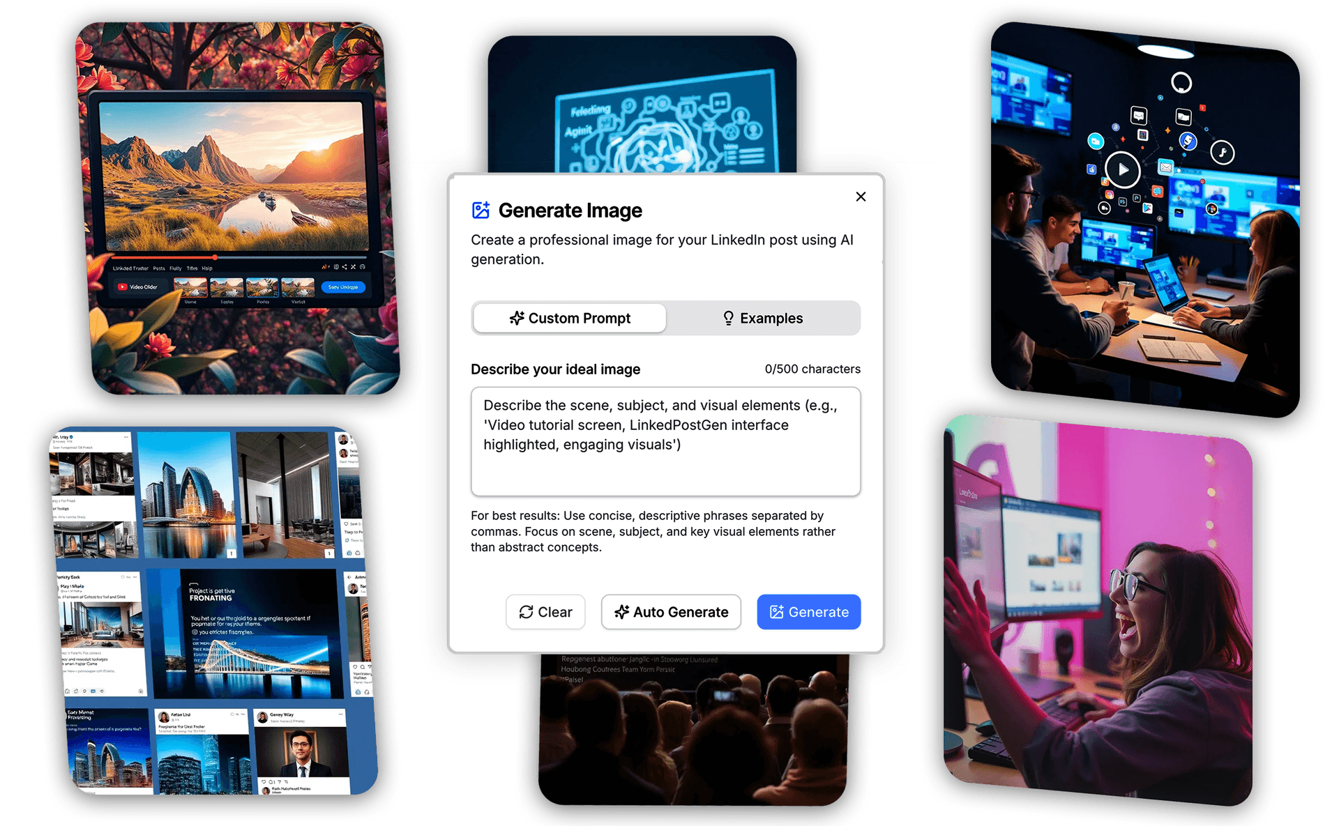 LinkedIn Post Generator Interface